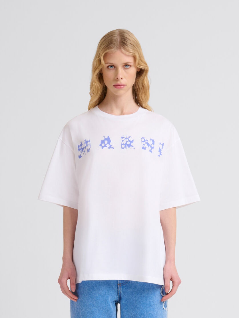 T-SHIRT WITH INDIGO POP FIELDS MARNI LOGO - 2