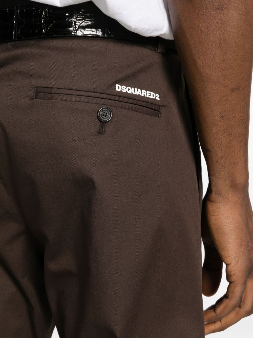 mid-rise twill chino trousers - 5
