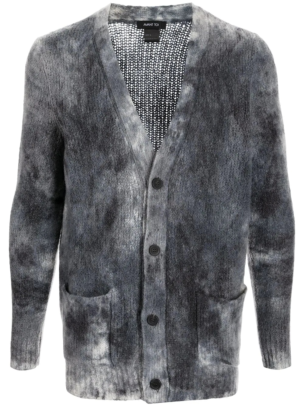 bleached effect cardigan - 1