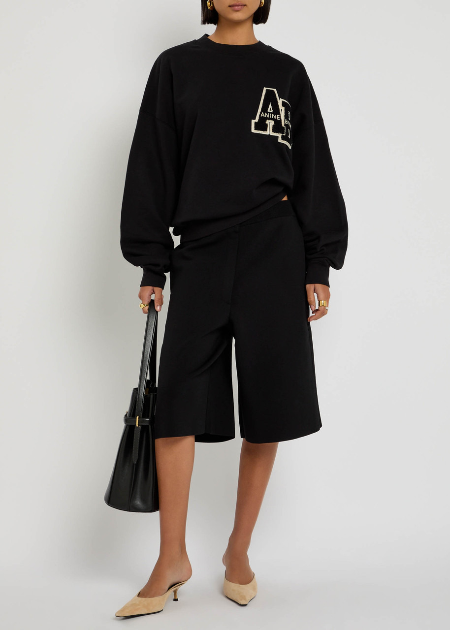 Anine Bing Miles Letterman Cotton Sweatshirt - 4