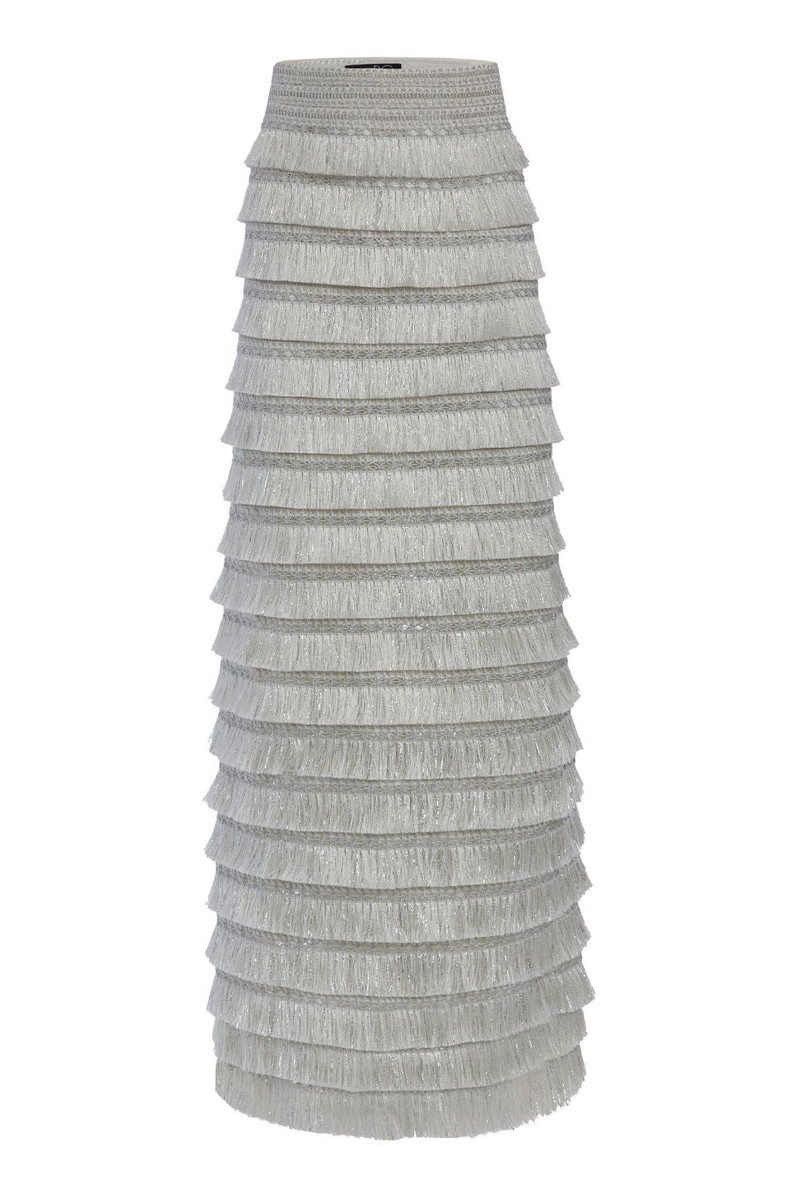 Metallic Fringe Maxi Skirt 6