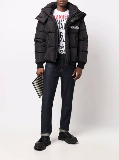 DSQUARED2 logo-print feather-down padded jacket outlook