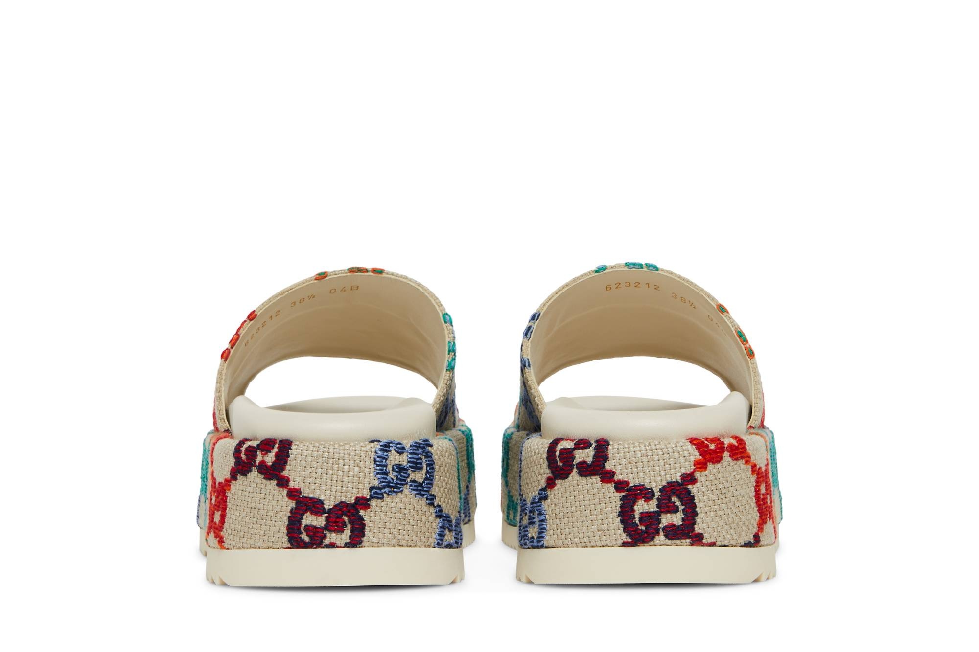 Gucci Wmns Platform Sandal 'White Multi' - 6