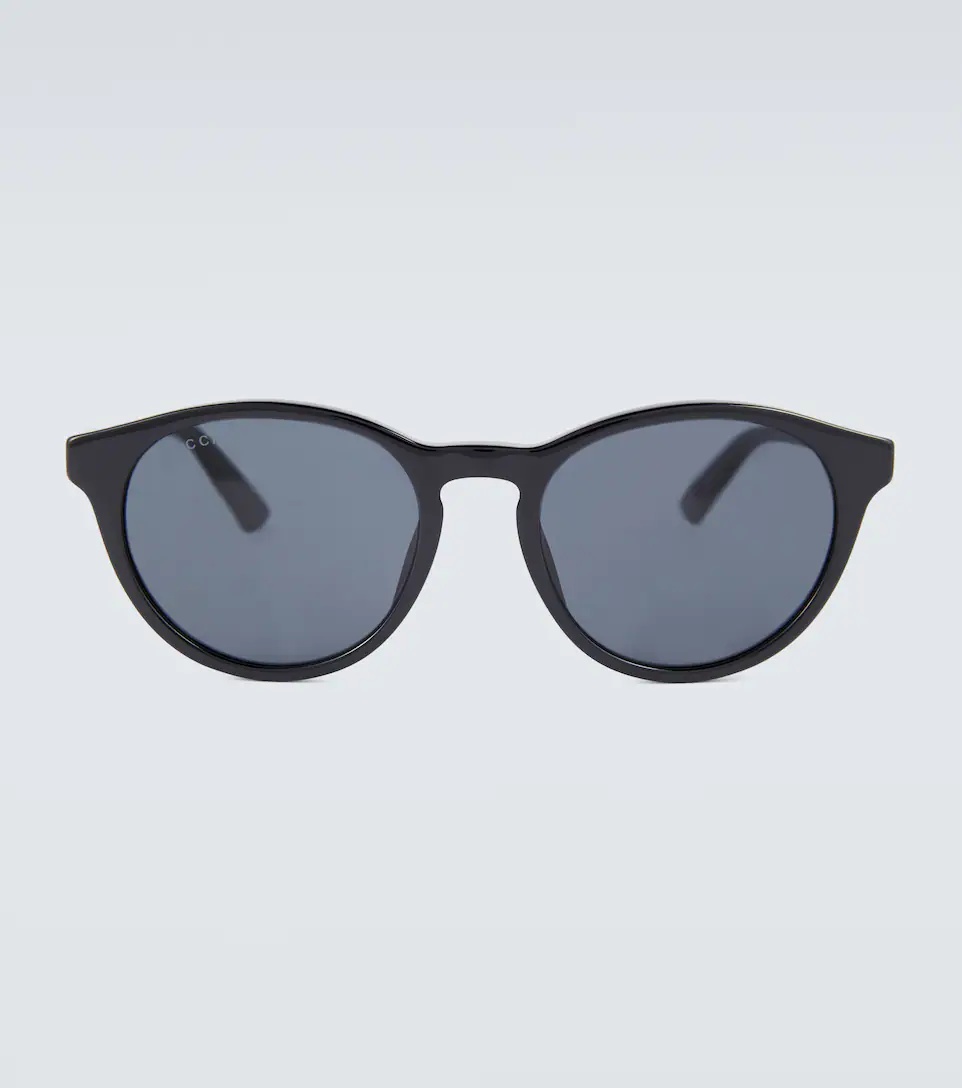 Round acetate sunglasses - 1