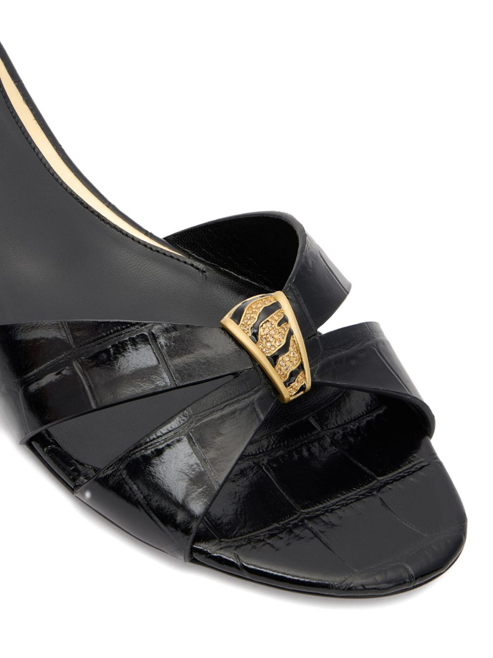 cross-strap jewel-embellished flat sandals - 5