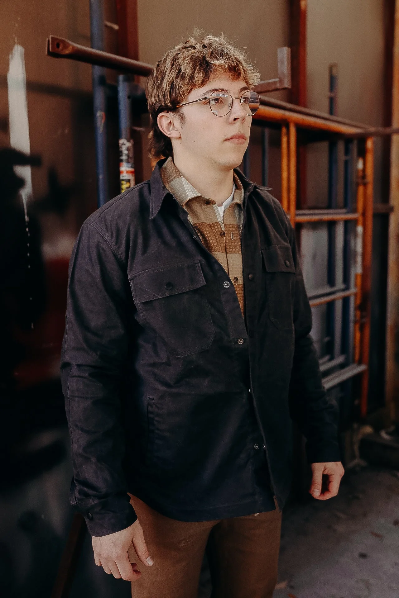 PATROL SHIRT- GREY WAXED CANVAS - 1