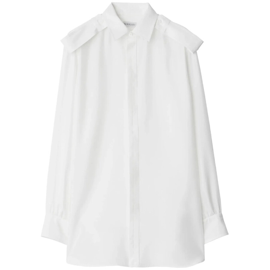 Burberry Long-Sleeved Classic Collar Silk Shirt - 5