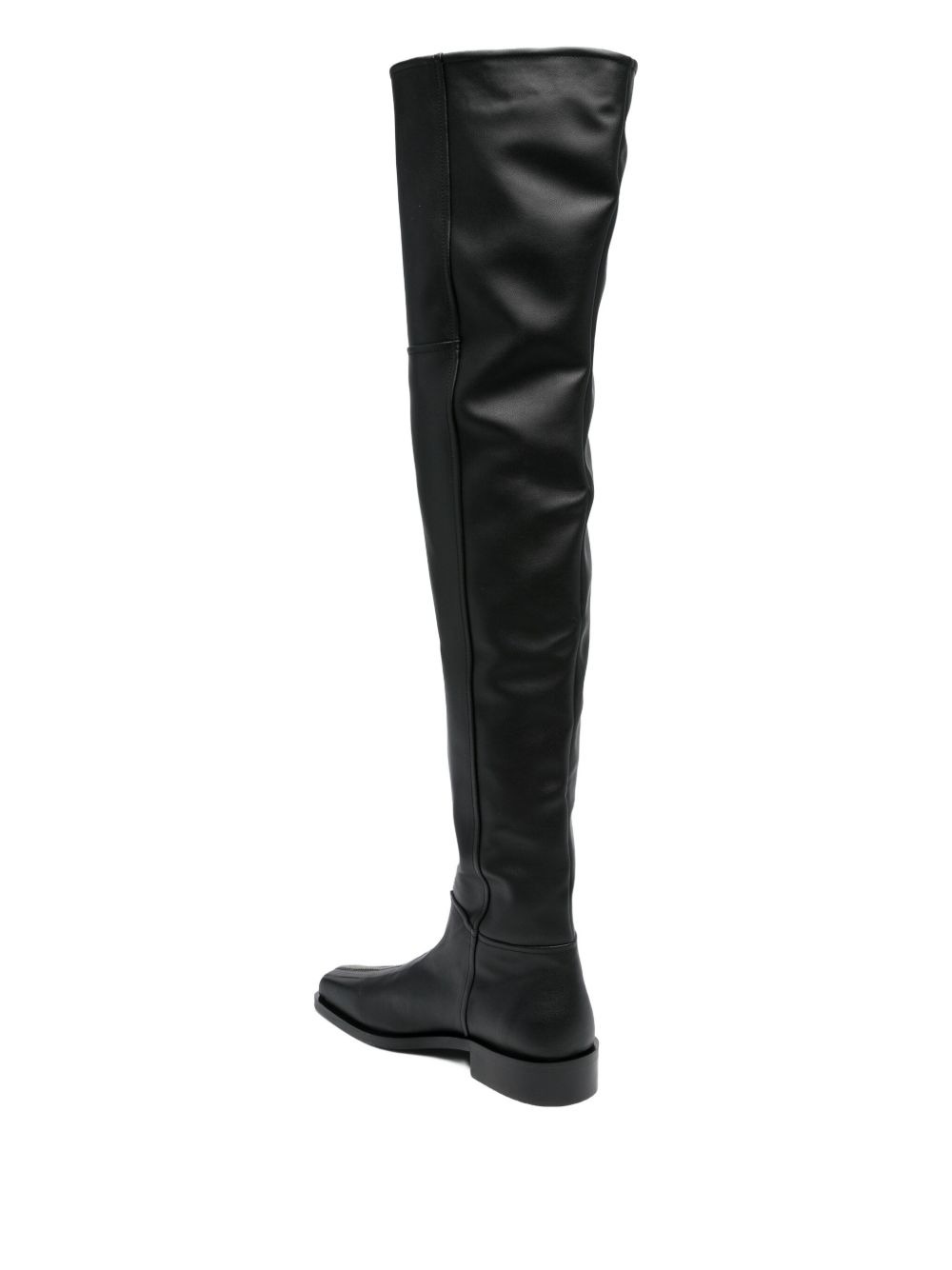 zip-front overknee boots - 3