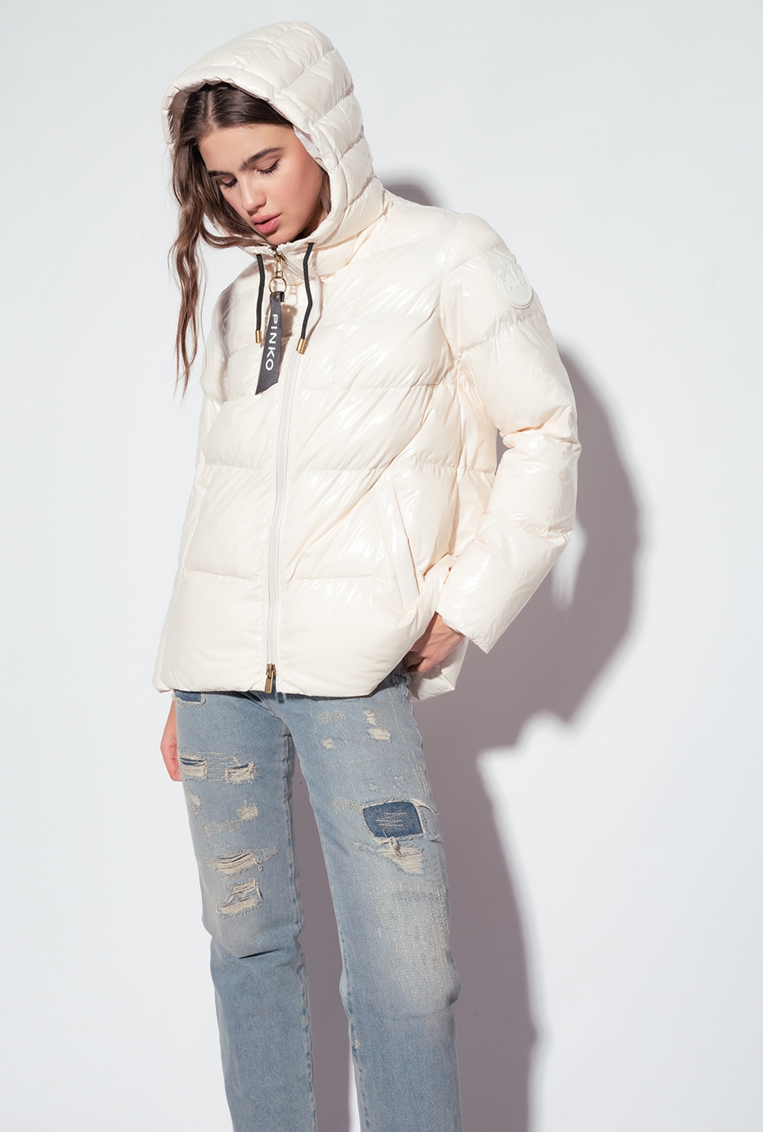 CRYSTAL NYLON PEA JACKET - 5