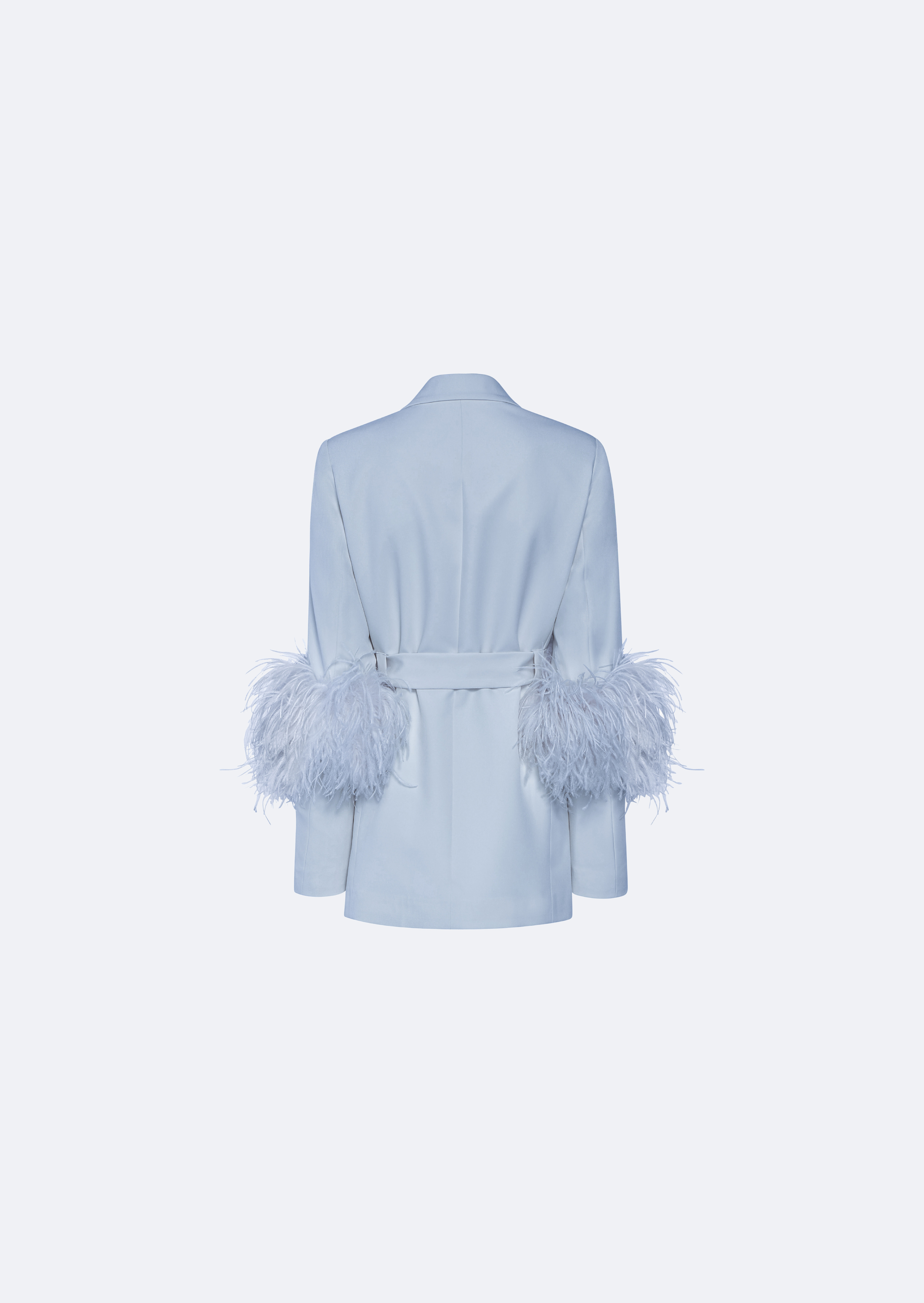 Matte Crepe Feather Blazer - 2