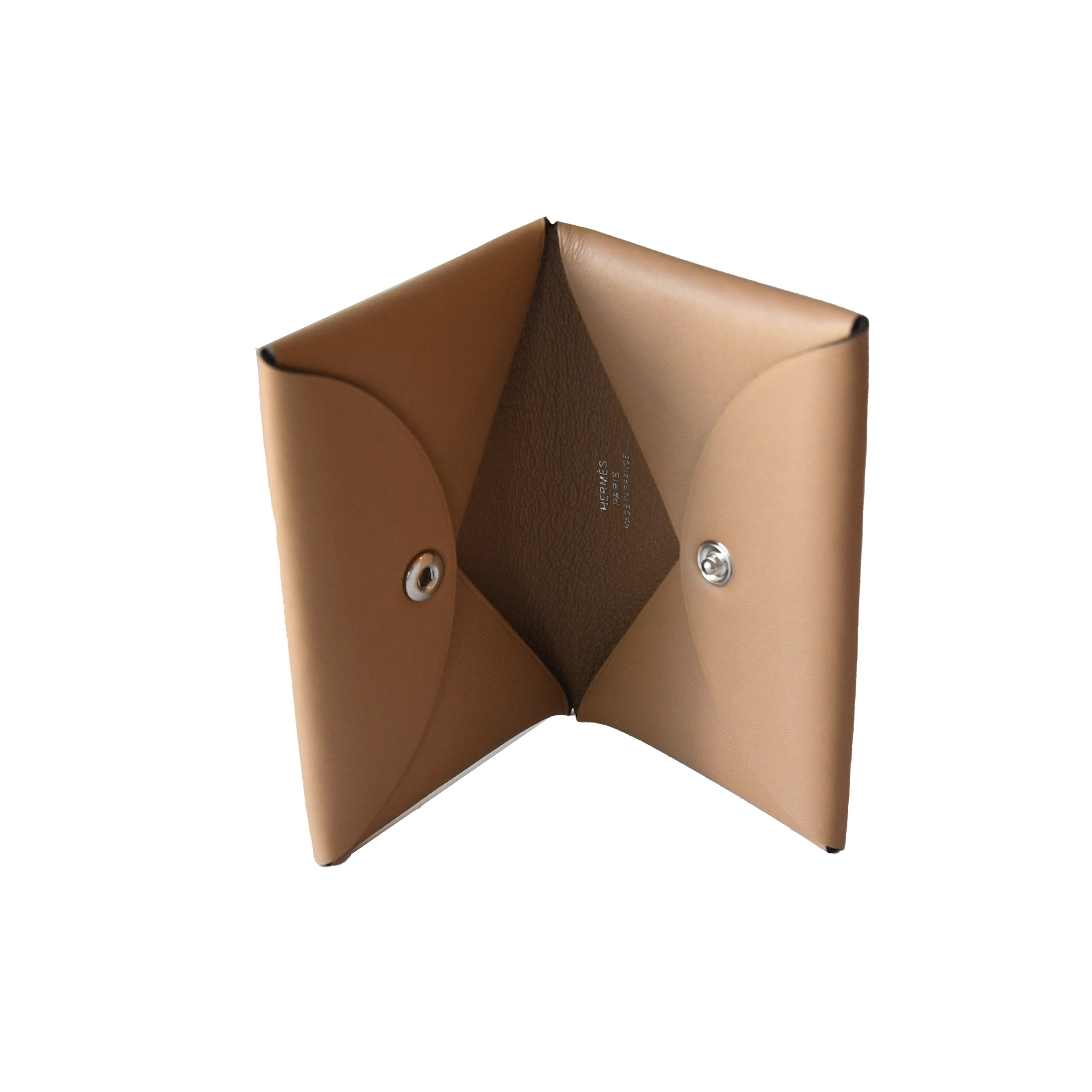 Hermes Calvi Duo Swift Jockey Card Holder Chai - 3