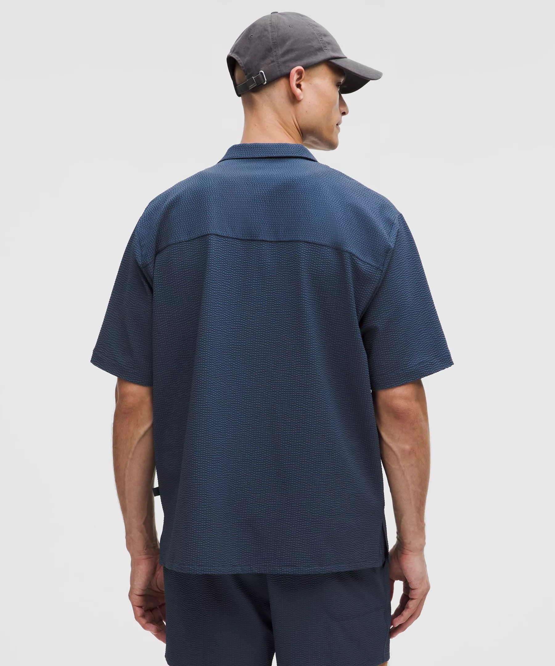 Textured Camp Collar Short-Sleeve Shirt - 3