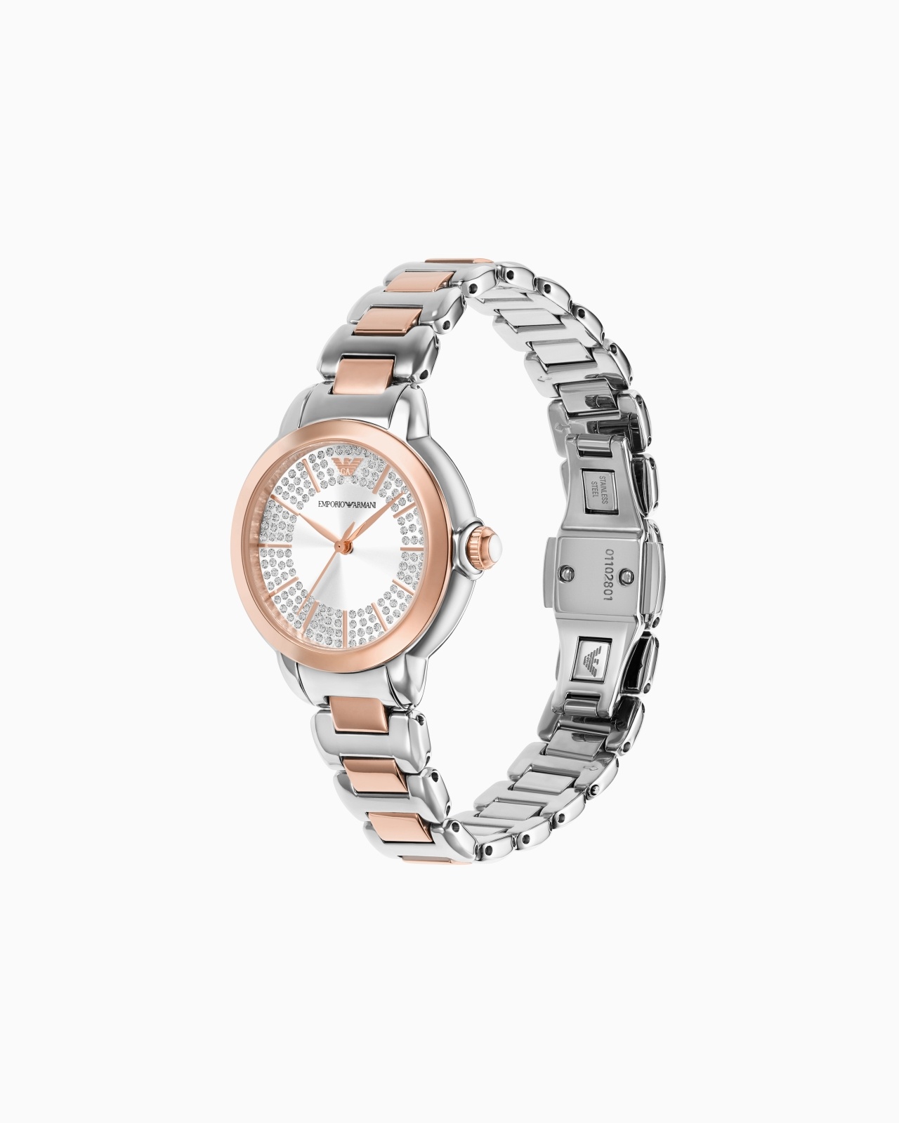 THREE-HAND TWO-TONE STAINLESS STEEL WATCH - 2