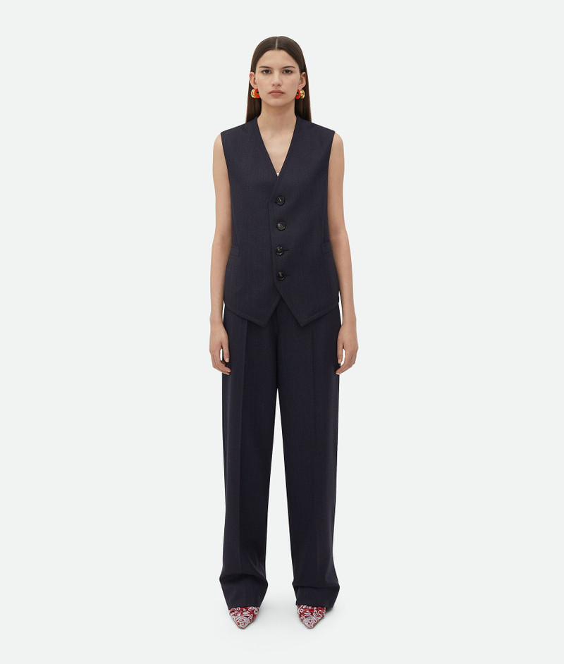 Striped Wool Gilet - 1