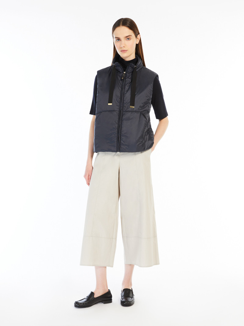 Max Mara GREENVEST Water-repellent canvas gilet with a stand-up collar outlook