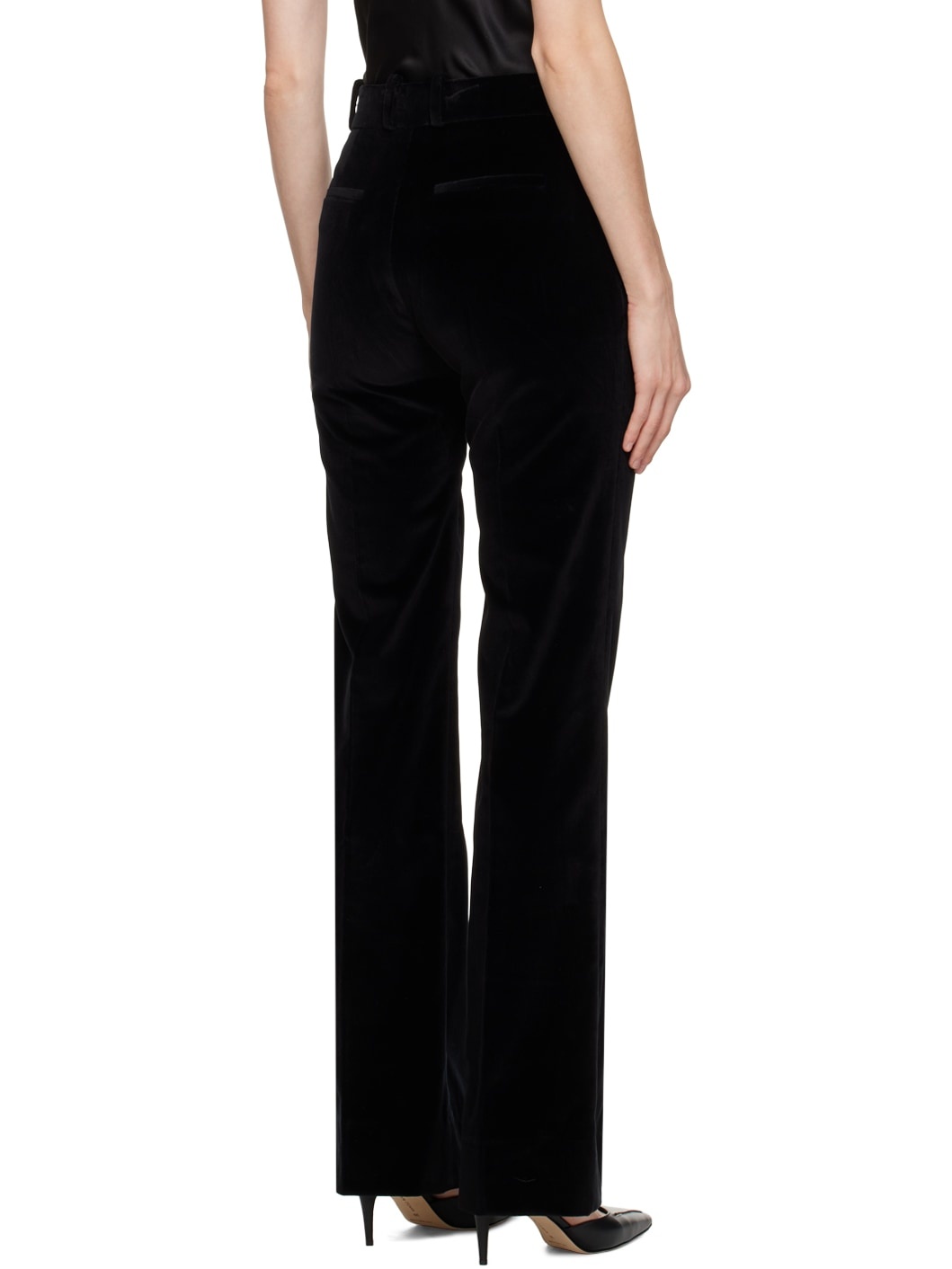 Black 'The Slim Stacked' Trousers - 3