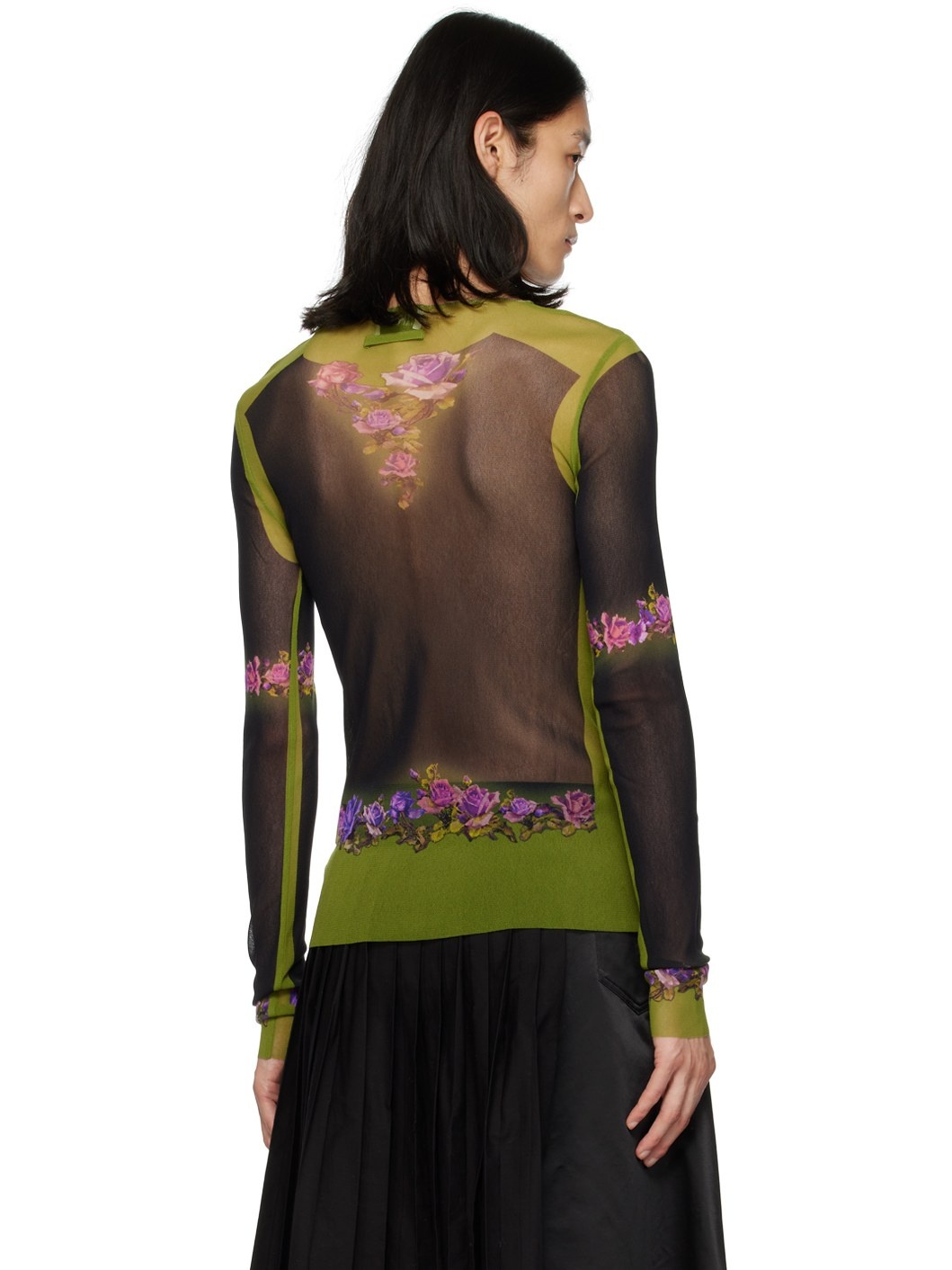Green Fleurs Petit Grand Long Sleeve T-Shirt - 3