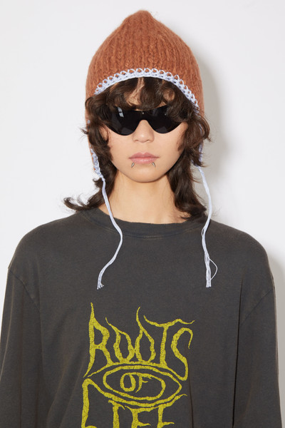 Acne Studios Hat with ear flaps - Ginger brown outlook