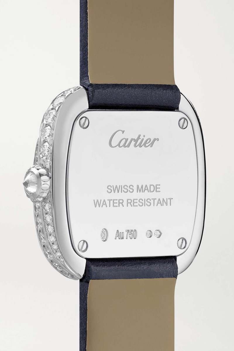 Coussin de Cartier medium 31mm 18-karat rose gold, leather and diamond watch 4