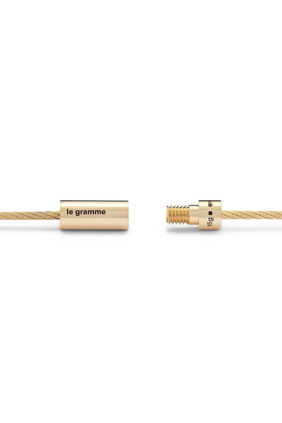 15g Polished Yellow Gold Double Cable Bracelet - 5