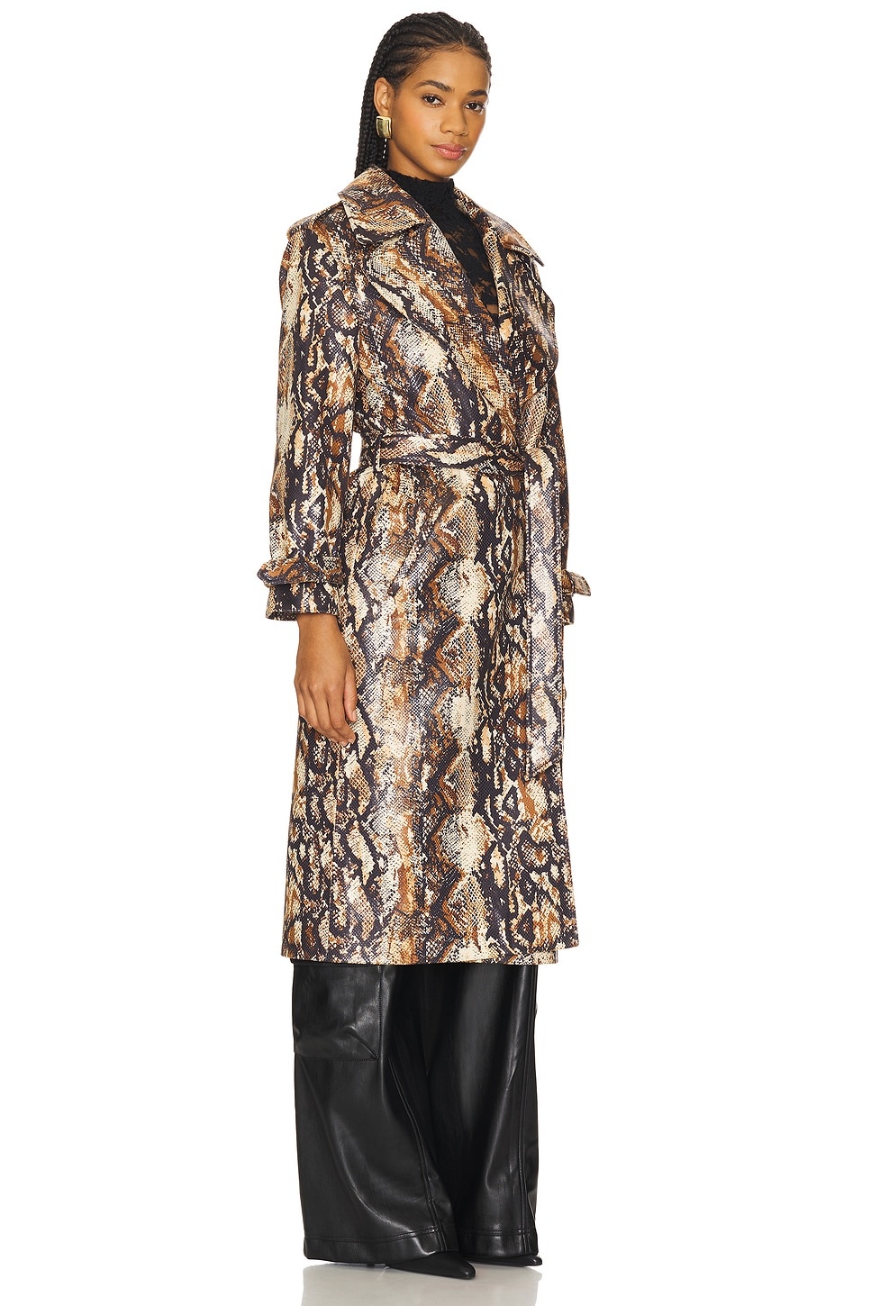 Nevada Drapey Mid Length Trench Coat - 3