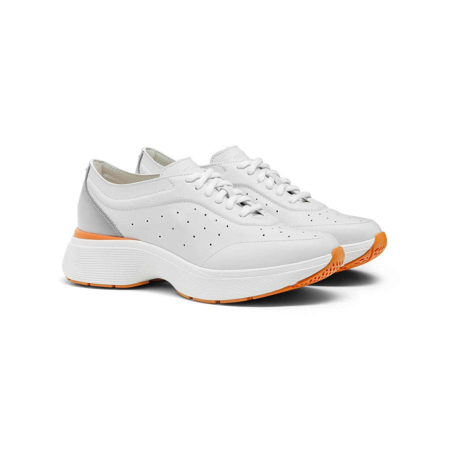 Women's white leather Bounce sneaker - 3