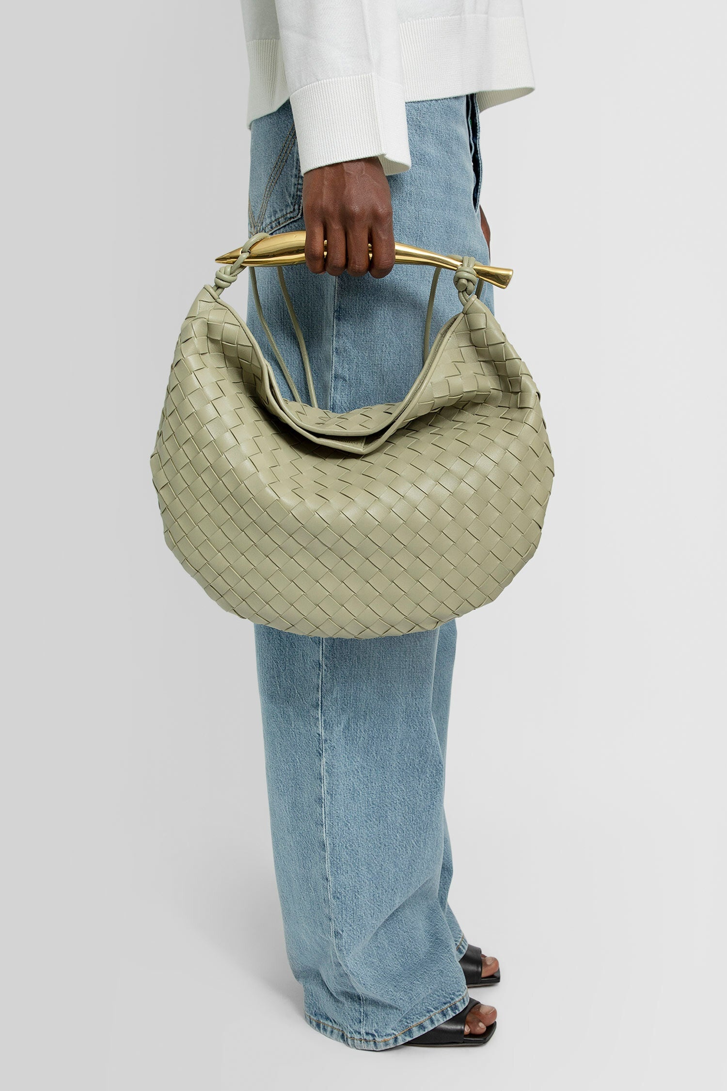 BOTTEGA VENETA WOMAN GREEN SHOULDER BAGS - 4