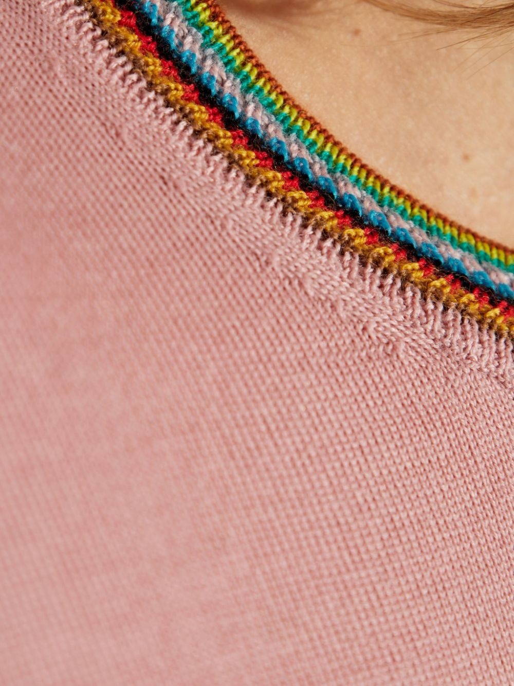 striped-neck merino sweater - 5