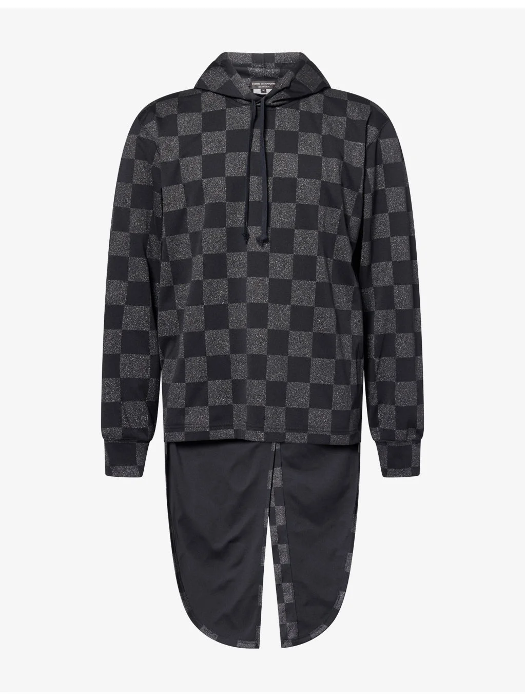Long Check Woven Hoody - 1