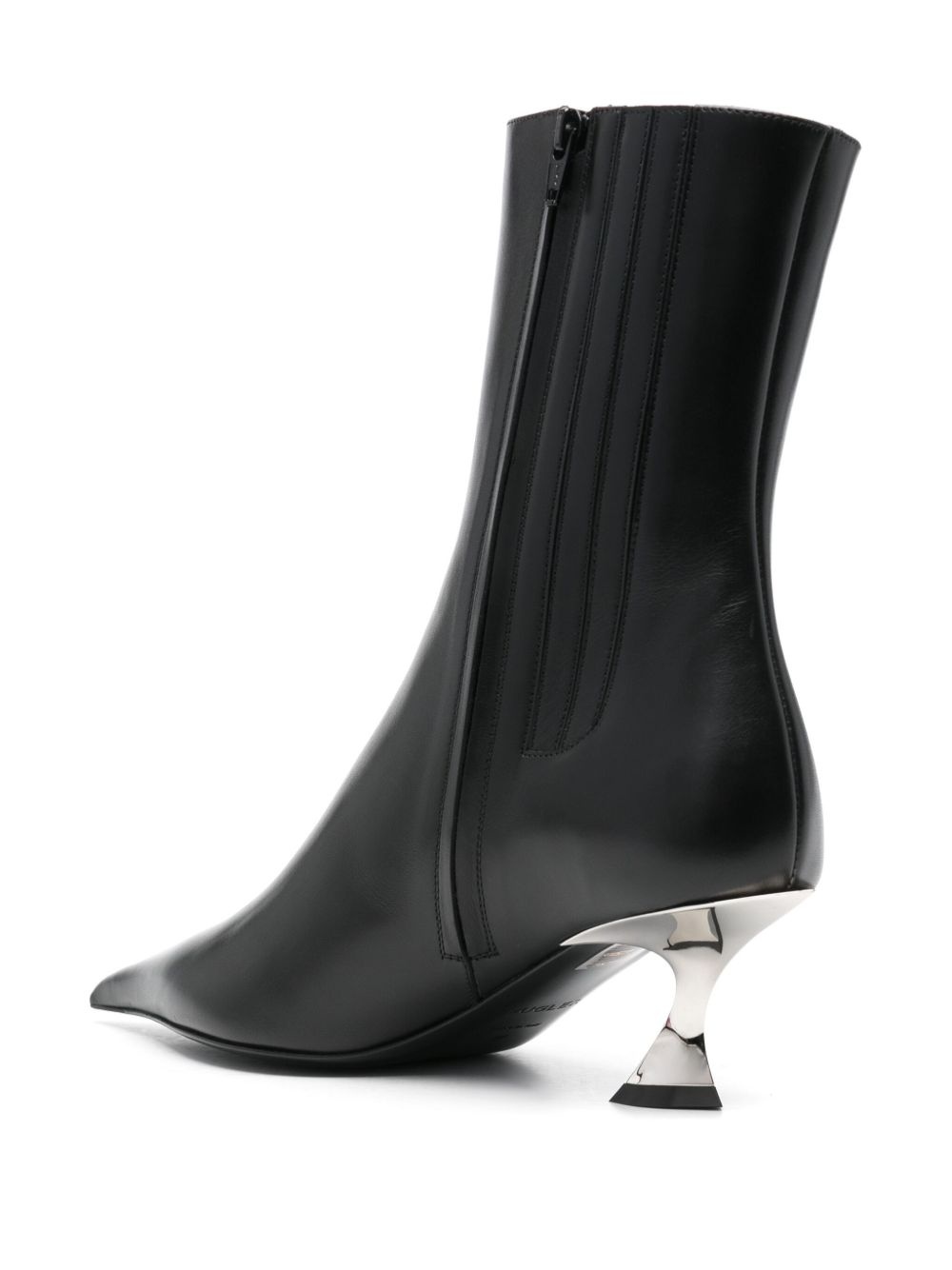 60mm leather ankle boots - 3