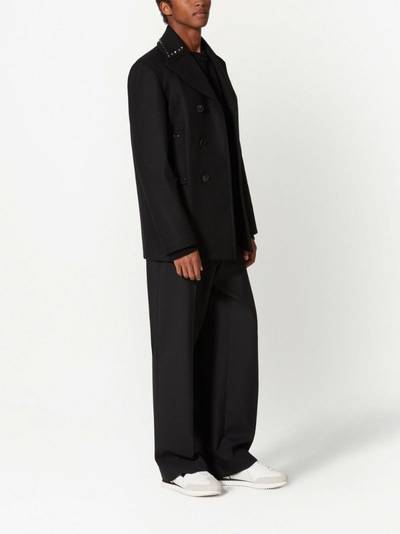 Valentino Untitled studed wool peacoat outlook