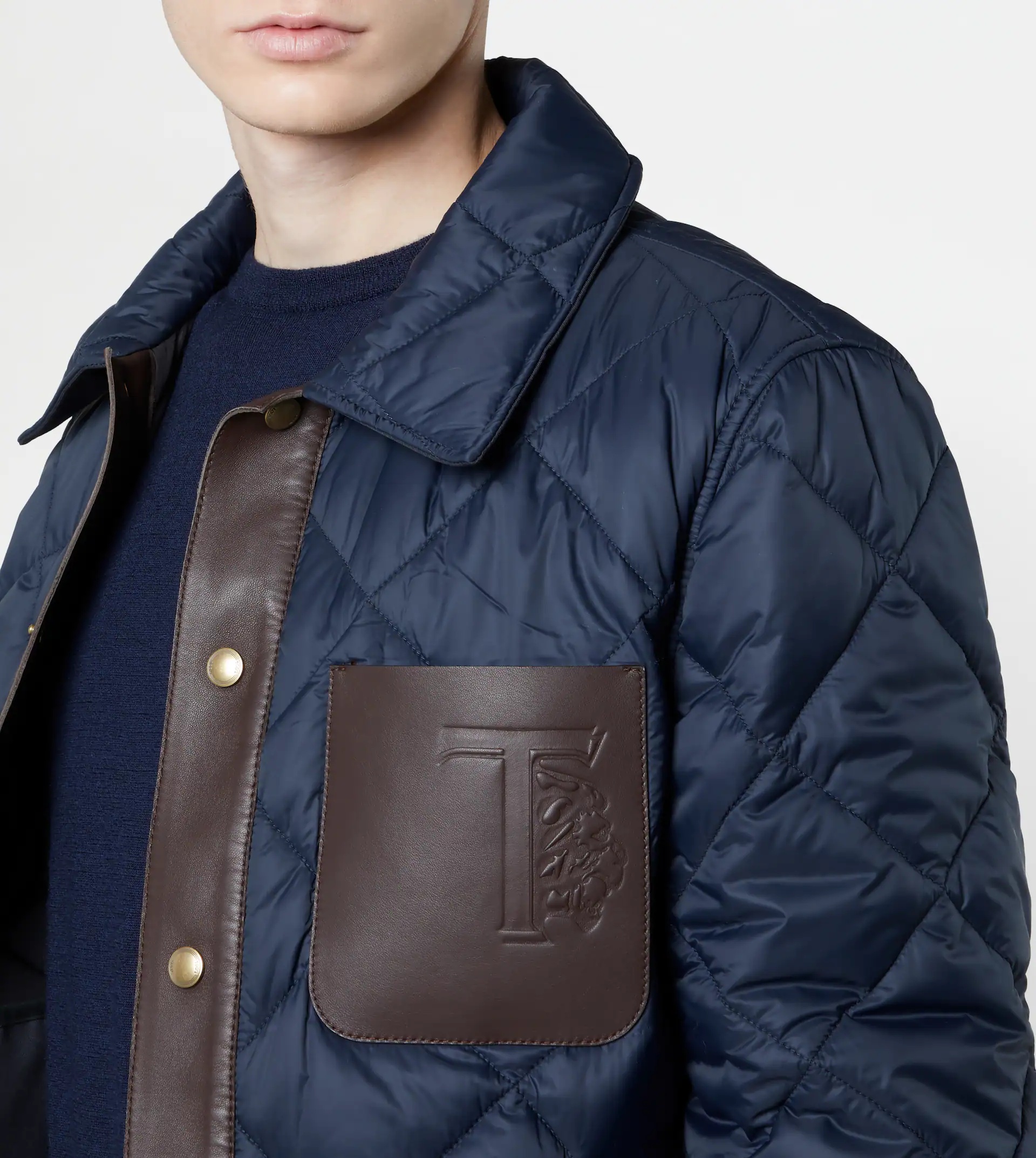 QUILTED JACKET - BLUE - 5