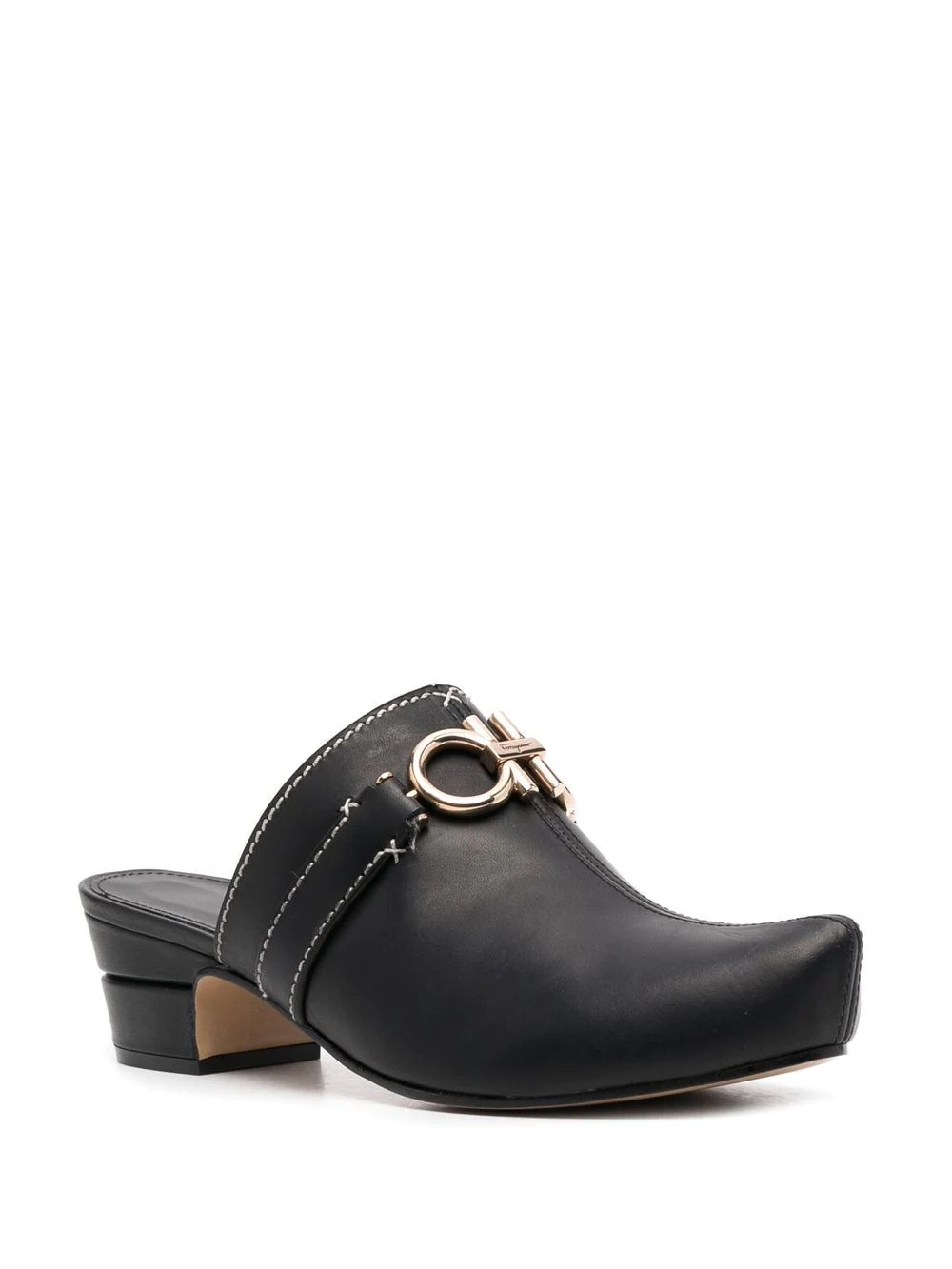Gancini leather mules - 2