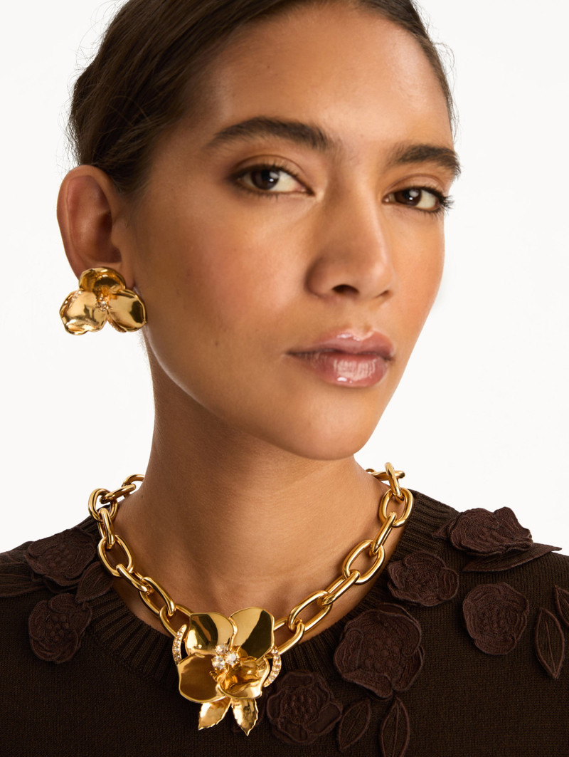 Oscar de la Renta GOLD BLOSSOM CHAIN-LINK NECKLACE outlook