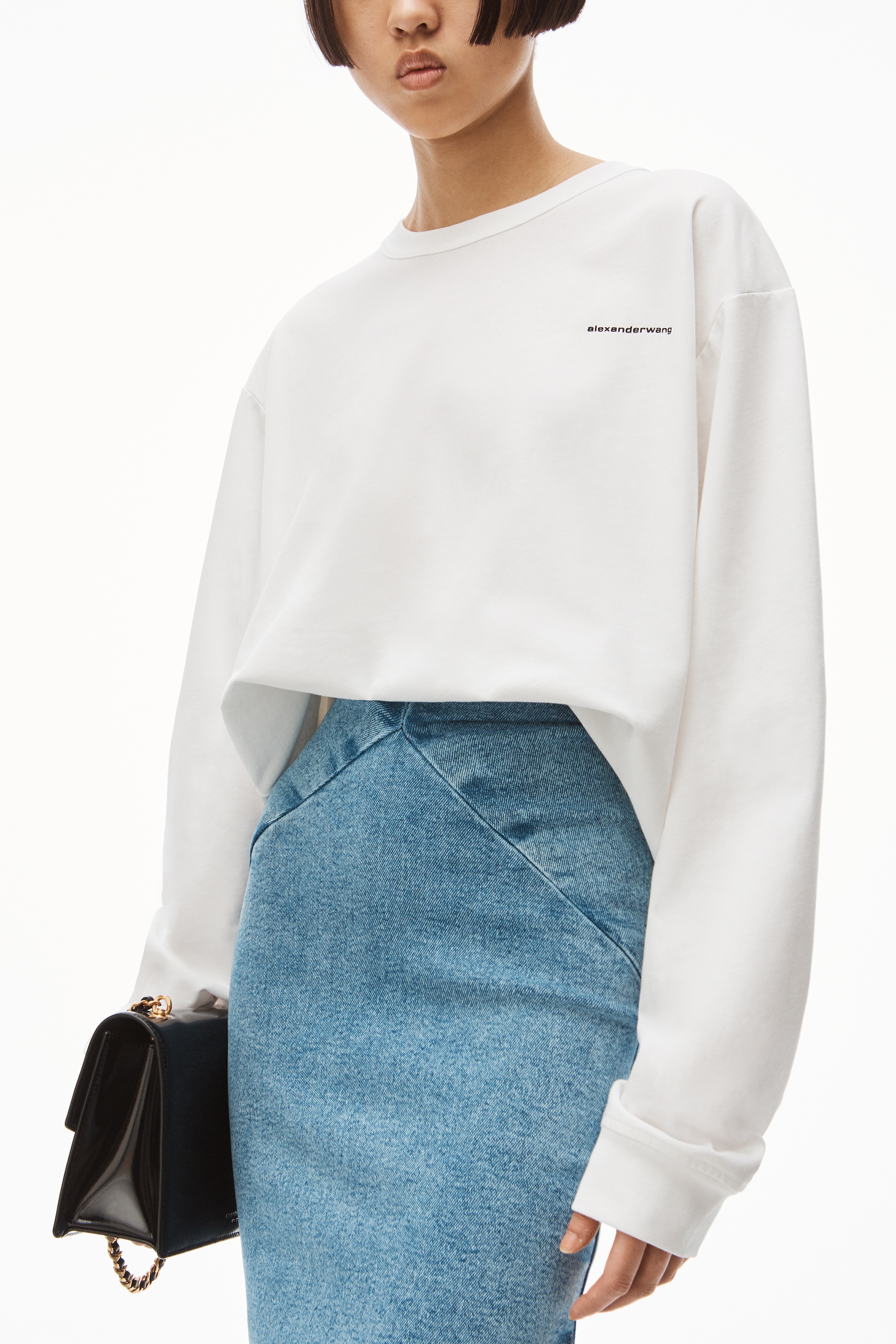 LONG-SLEEVE TEE IN HIGH TWIST JERSEY - 3