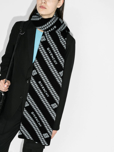 Givenchy chain logo-print scarf outlook