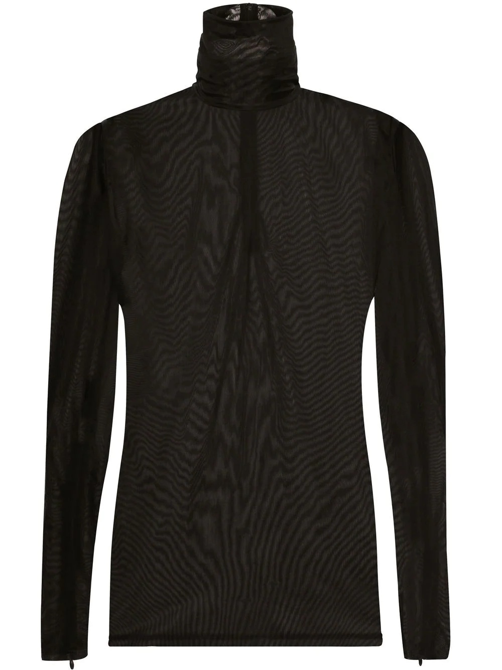 sheer jersey roll-neck top - 1