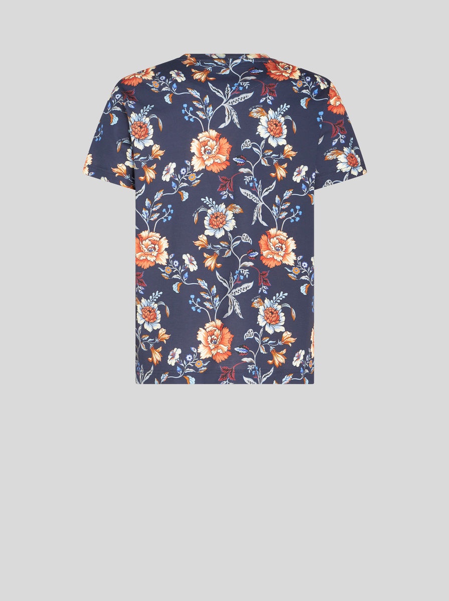 FLORAL-PRINT T-SHIRT WITH LOGO - 5