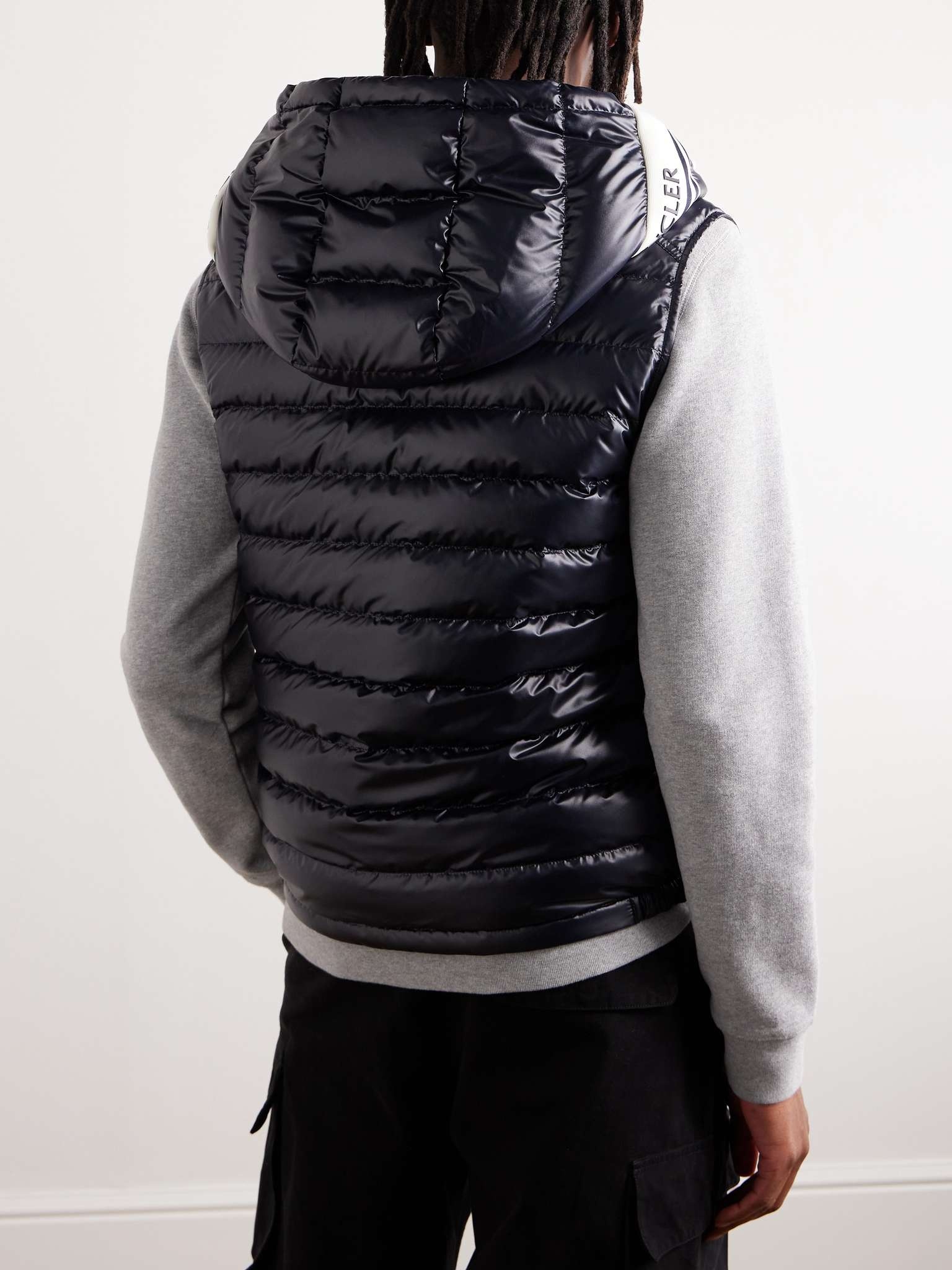 Clai Logo-Detailed Webbing-Trimmed Quilted Shell Hooded Down Gilet - 4