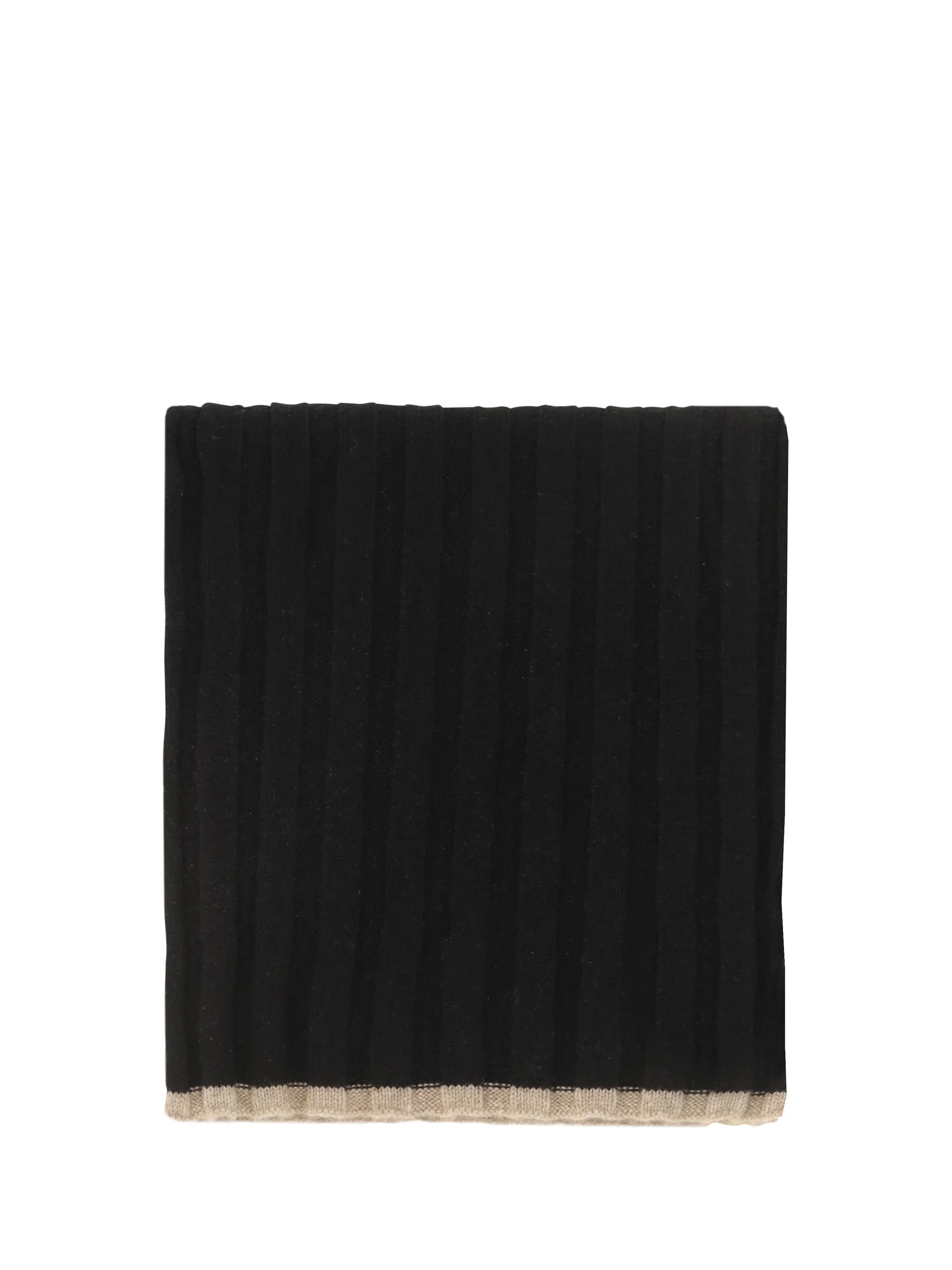 Brunello Cucinelli Cashmere Scarf Nero Brown - 1