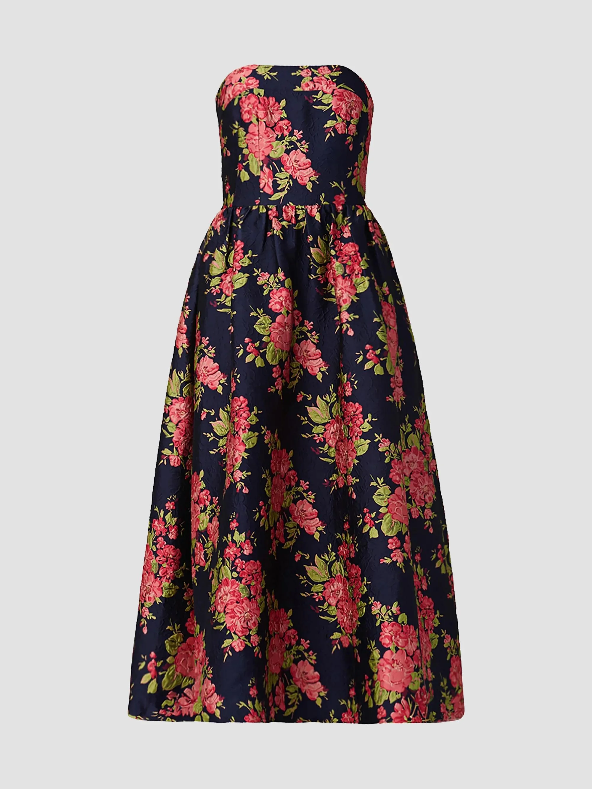 Women's Dana Floral Strapless Maxi Dress - Navy Coral - 1