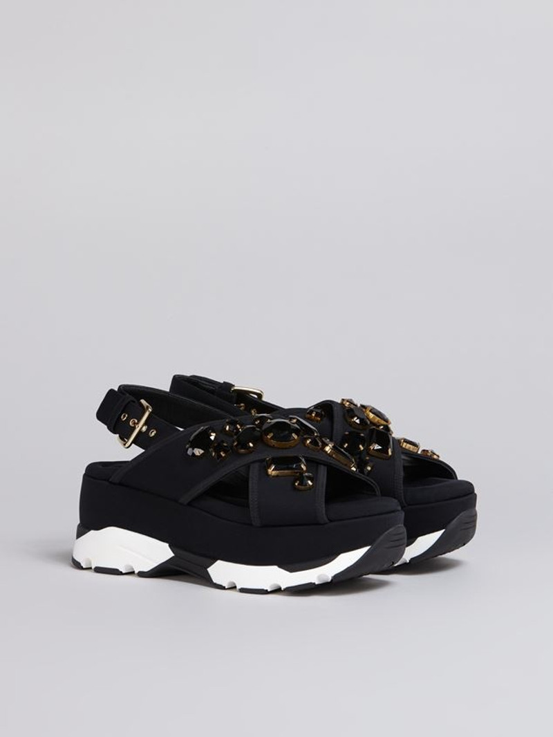 Marni BLACK WEDGE IN TECHNICAL FABRIC outlook