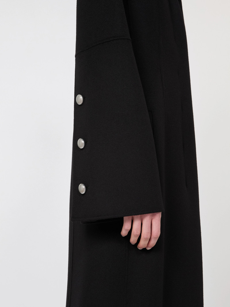 DANZATORE Slim-fit long wool coat - BLACK 5