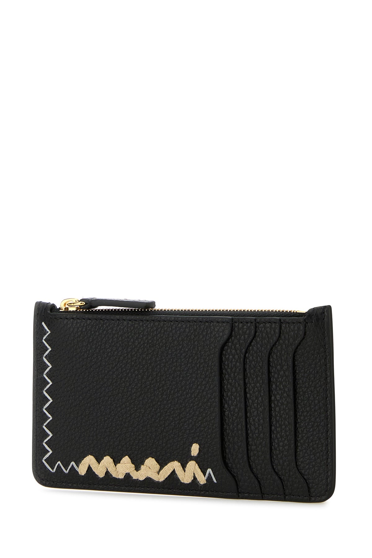 Black leather card holder - 2