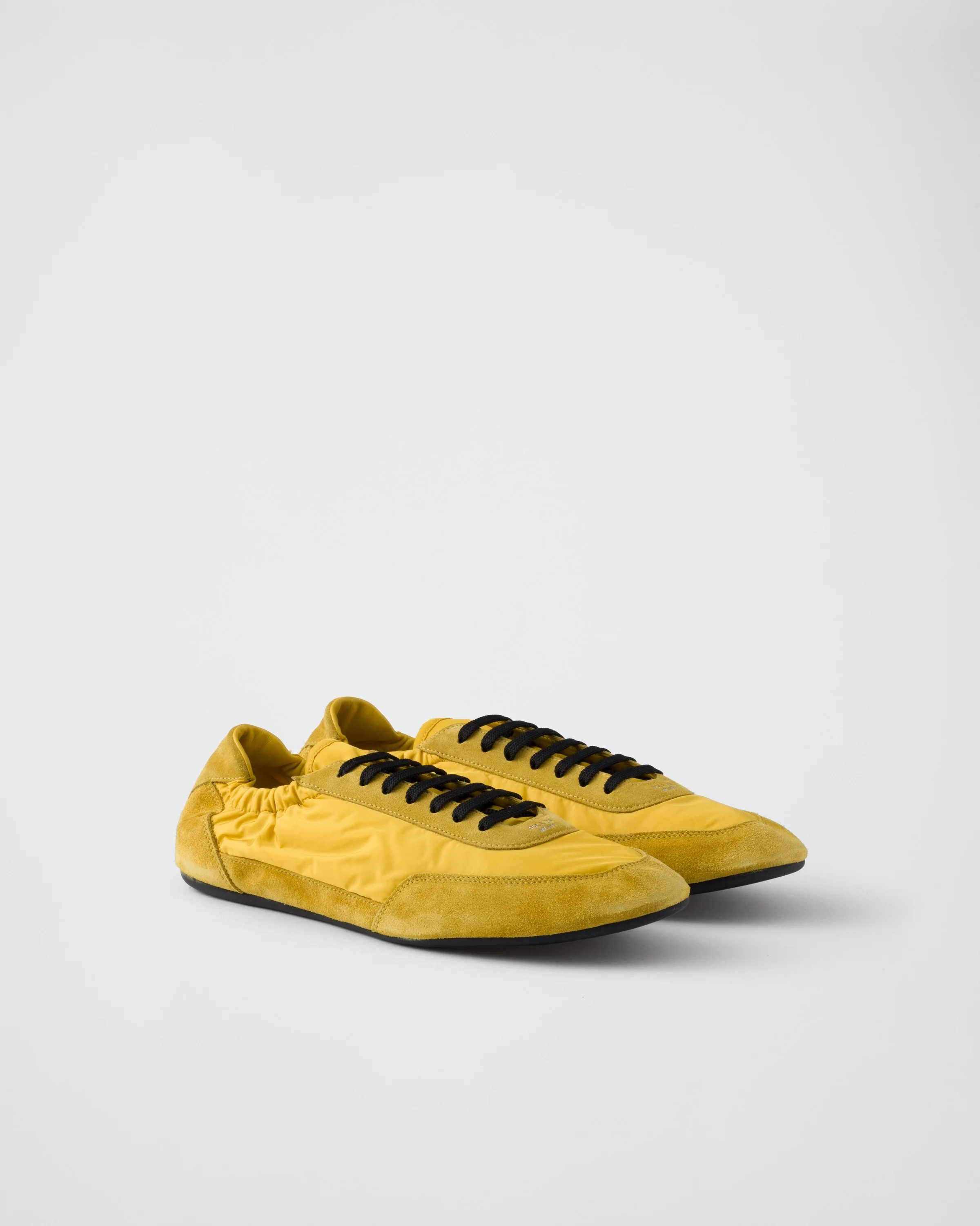 Collapse Re-Nylon and suede elasticized sneakers - 1