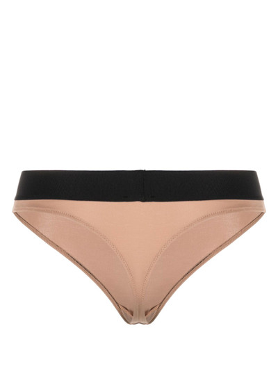 TOM FORD Pink logo tape thong outlook