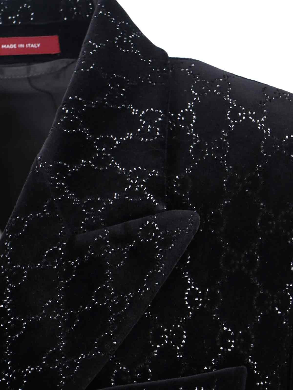 EMBROIDERED DOUBLE-BREASTED BLAZER - 4