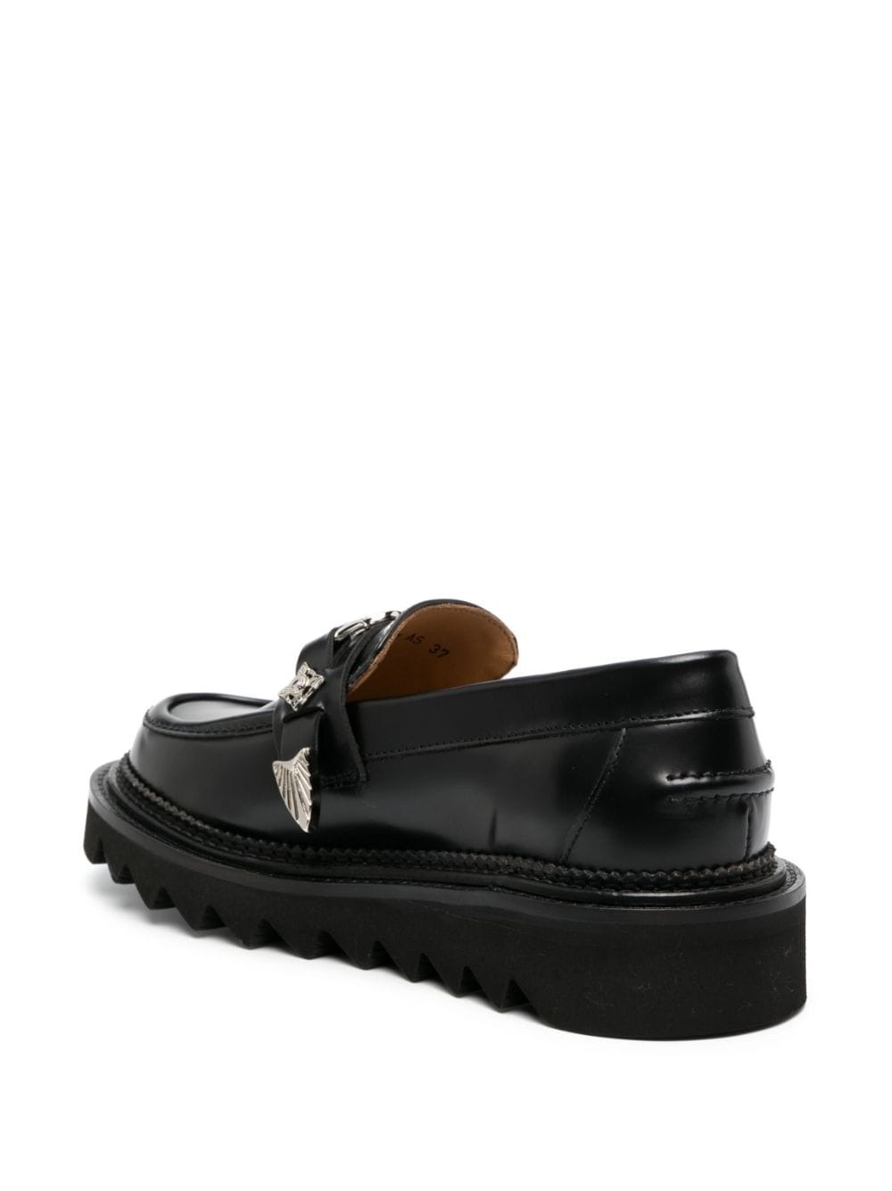 stud-embellished leather loafers - 3