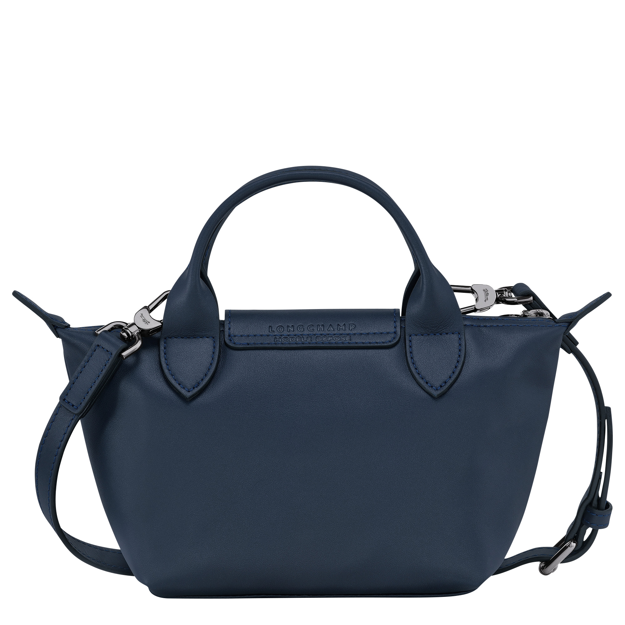 Le Pliage Xtra XS Handbag Navy - Leather - 4