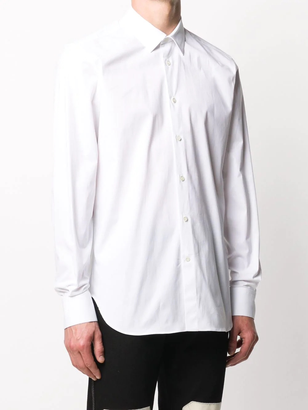 spread-collar button-up shirt - 3